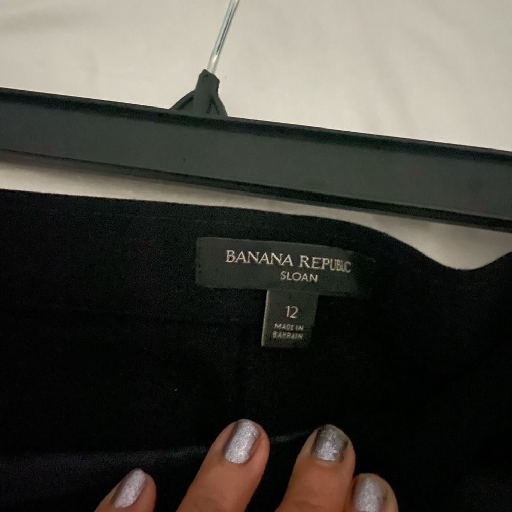 Banana Republic Sloqn pants new whit out tags size 12 half fabric half leather..